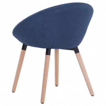 Krzesło do salonu niebieskie tapicerowane tkaniną