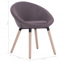 Krzesło do salonu taupe tapicerowane tkaniną