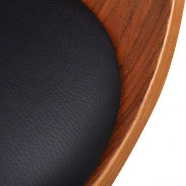 Krzesło konferencyjne z drewnianą ramą i sztuczną skórą