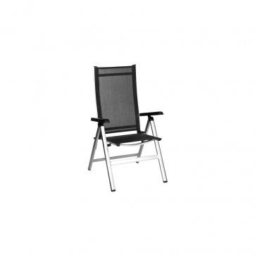 Krzesło ogrodowe składane 65x65x111cm Bazkar ELEMENTS czarno-srebrne