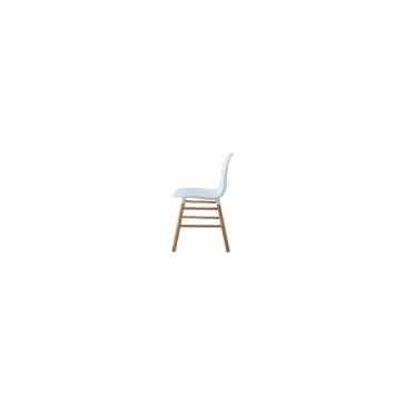 Krzesło IKAR białe - polipropylen, drewno bukowe