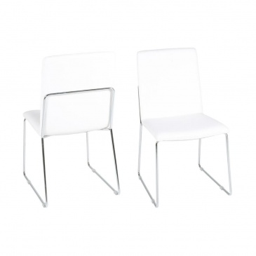 Krzesło Kitos białe/chromowane