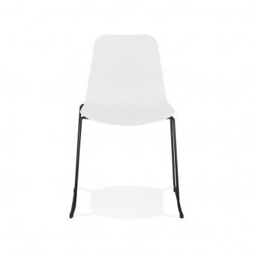 Krzesło Kokoon Design Bee Black białe nogi czarne