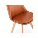 Krzesło Kokoon Design Manitoba brązowe nogi naturalne