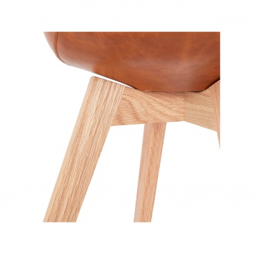 Krzesło Kokoon Design Manitoba brązowe nogi naturalne