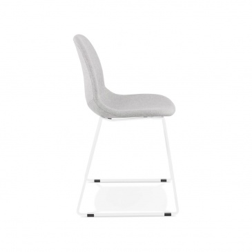 Krzesło Kokoon Design Silento jasnoszare nogi białe