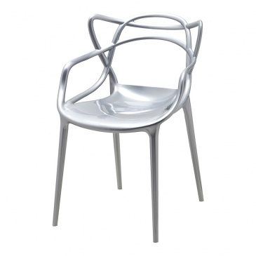 Krzesło King Home Luxo srebrne 
