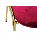 Krzesło MARGO burgund - welur, podstawa złota