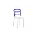 Krzesło Miss Bibi biały/fiolet
