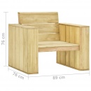 Krzesło ogrodowe, 89x76x76 cm, impregnowane drewno sosnowe