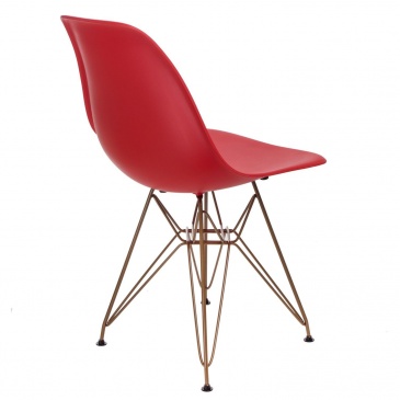 Krzesło P016 PP Gold czerwone