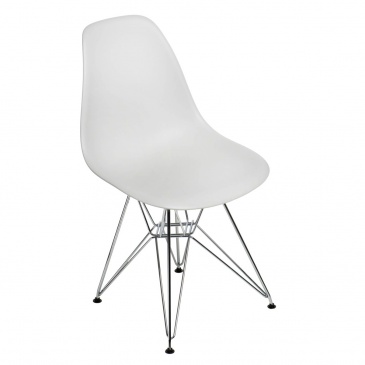 Krzesło chromowane P016 PP D2.Design light grey