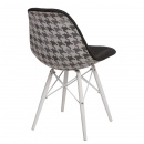 Krzesło P016W Pattern D2 szare-pepitka/białe