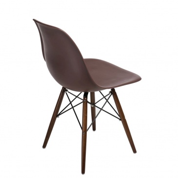 Krzesło P016W PP brązowe, dark nogi