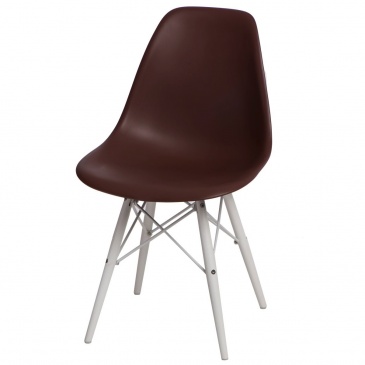 Krzesło P016W PP D2 brązowe/białe