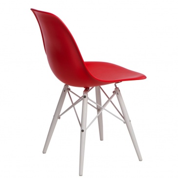 Krzesło P016W PP D2.Design czerwone/białe