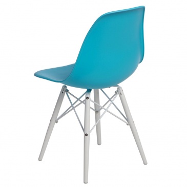 Krzesło P016W D2.Design błękitno-białe