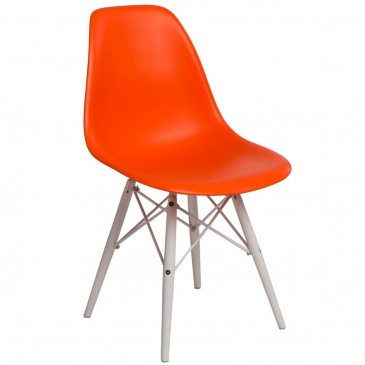 Krzesło P016W PP D2 pomarańczowe/białe