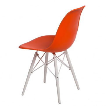 Krzesło P016W PP D2 pomarańczowe/białe