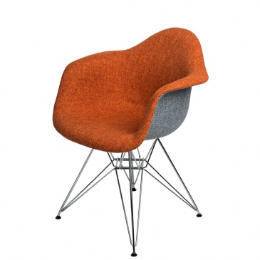Krzesło P018 DAR Duo D2 pomarańczowo-szare