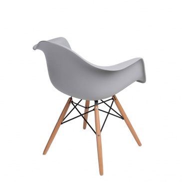 Krzesło P018W PP light grey, drewniane nogi