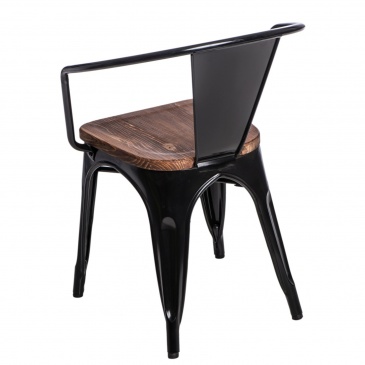Krzesło Paris Arms Wood D2 czarne/sosna