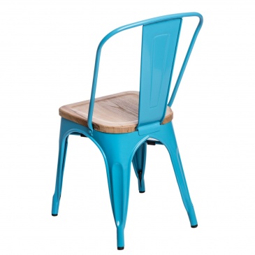 Krzesło Paris Wood D2 niebieskie/jesion