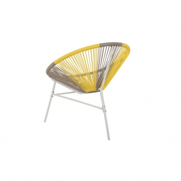 Krzesło rattanowe beżowo-żółte ACAPULCO