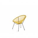Krzesło rattanowe żółte ACAPULCO II