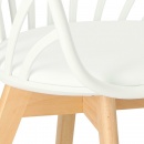 Krzesło Sirena z podłokietnikami białe