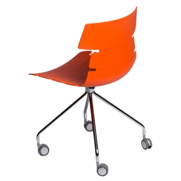 Krzesło D2 Techno Roll pomarańczowe