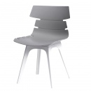 Krzesło D2 Techno szare, podstawa biała