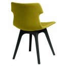 Krzesło D2 Techno tapicerowane oliwkowe podstawa czarna