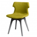 Krzesło D2 Techno tapicerowane oliwkowe podstawa szara