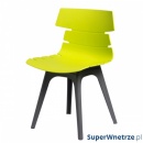 Krzesło D2 Techno zielone, podstawa szara