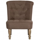 Krzesło w stylu francuskim brązowe materiałowe