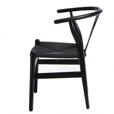 Krzesło Wicker czarne/czarne