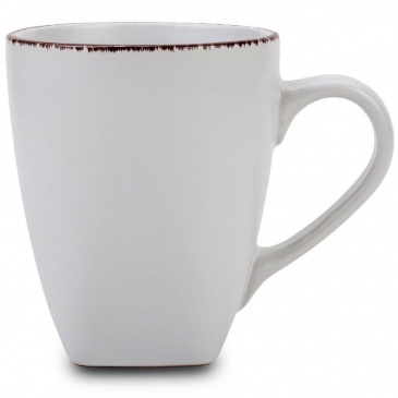 Kubek ceramiczny z uchem, WHITE SUGAR, do picia kawy, herbaty, 320 ml