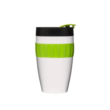 Kubek plastikowy 0,4 l Sagaform Cafe biało-czarno-zielony