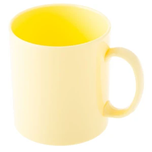 Kubek plastikowy gładki Muggi żółty 350ml/DI0072 Kubek plastikowy gładki Muggi żółty 350ml/DI0072