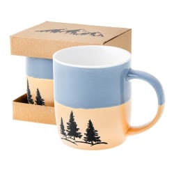 Kubek porcelanowy ODELO BOSCO góry szary 385ml 1szt.