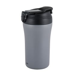Kubek termiczny z ustnikiem i słomką, stal nierdzewna, 0,4 l, śred. 8,5 x 16,5 cm, szary Kubek termiczny z ustnikiem i słomką, stal nierdzewna, 0,4 l, śred. 8,5 x 16,5 cm, szary