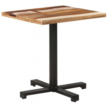 Kwadratowy stolik bistro, 70x70x75 cm, lite drewno z odzysku