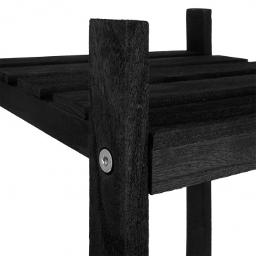 Kwietnik 4-poziomowy na doniczki drewniany czarny 150 cm