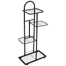 Kwietnik 4-poziomowy na doniczki metalowy czarny 80 cm - zdjęcie 3