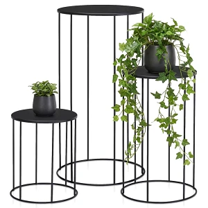 Kwietnik metalowy czarny 16x19 / 18x29 / 21x39 cm 3 szt. Kwietnik metalowy czarny 16x19 / 18x29 / 21x39 cm 3 szt.