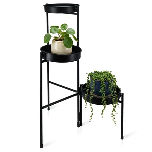 Kwietnik metalowy czarny 3-poziomowy 46x32x61,5 cm Kwietnik metalowy czarny 3-poziomowy 46x32x61,5 cm