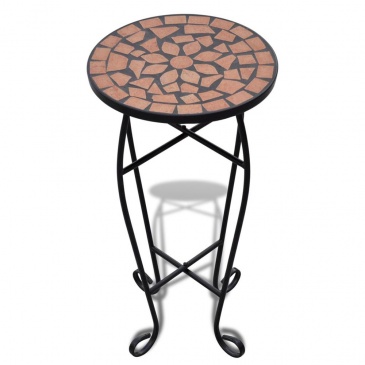 Kwietnik, stolik z mozaikowym blatem