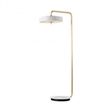 Lampa podłogowa ARTE FLOOR biało-złota - aluminium, szkło
