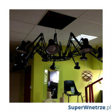 Lampa Ragno 16 King Bath Spider czarna